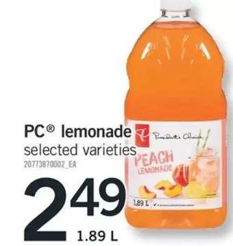 Fortinos Pc lemonade offer