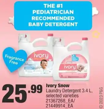 Fortinos Ivory snow laundry detergent offer