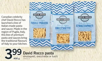 Fortinos David rocco pasta offer