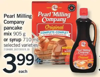 Fortinos Pearl milling company pancake mix or syrup offer