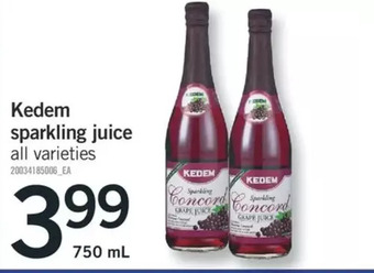 Fortinos Kedem sparkling juice offer