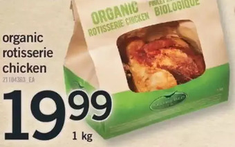 Fortinos Organic rotisserie chicken offer
