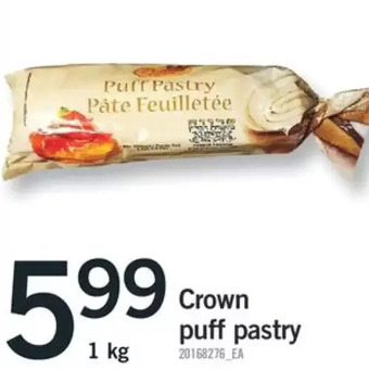 Fortinos Crown puff pastry offer