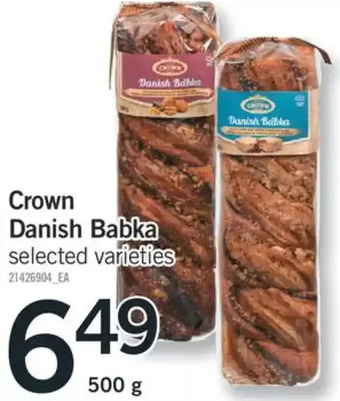 Fortinos Crown danish babka offer