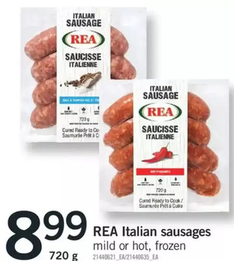 Fortinos Rea italian sausages offer