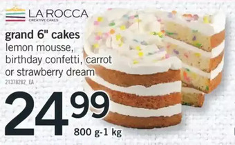 Fortinos Grand 6" cakes offer