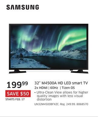 The Source Samsung 32" m4500a hd led smart tv offer