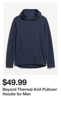 Old Navy Beyond thermal-knit pullover hoodie for men offer
