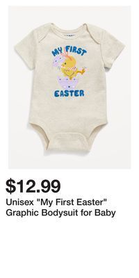 Old Navy Unisex "my first easter" graphic bodysuit for baby offer