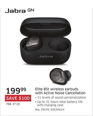 The Source Jabra elite 85t wireless earbuds with active noise cancellation offer
