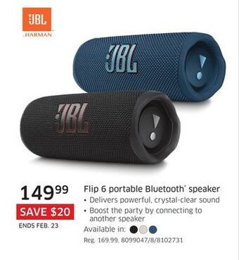 The Source Jbl harman flip 6 portable bluetooth® speaker offer