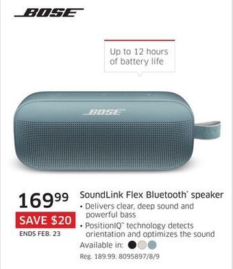 The Source Bose soundlink flex bluetooth® speaker offer