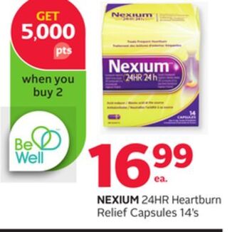 Rexall Nexium 24hr heartburn relief capsules offer