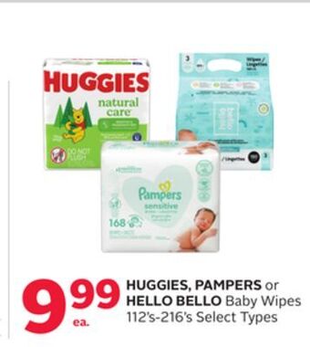 Rexall Huggies, pampers or hello bello baby wipes offer