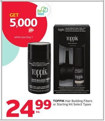 Rexall Toppik hair building fibers or starting kit offer
