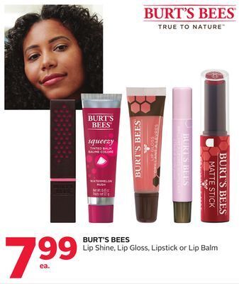 Rexall Burt's bees lip shine, lip gloss, lipstick or lip balm offer