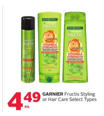 Rexall Garnier fructis styling or hair care offer