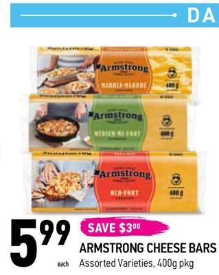 Coppa's Fresh Market Armstrong cheese bars offer
