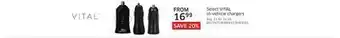 The Source Vital select vital in-vehicle chargers offer
