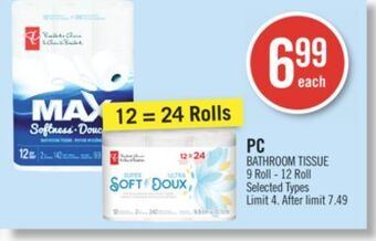 Shoppers Drug Mart Pc bathroom tissue offer