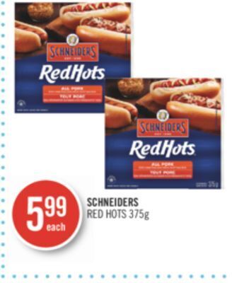 Shoppers Drug Mart Schneiders red hots offer