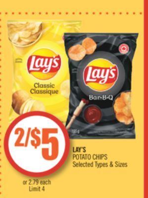 Shoppers Drug Mart Lay's potato chips offer