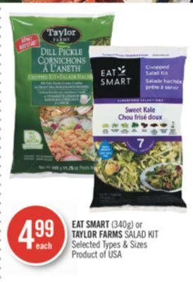 Shoppers Drug Mart Eat smart (340g) or taylor farms salad kit offer