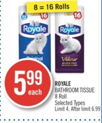 Shoppers Drug Mart Royale bathroom tissue offer