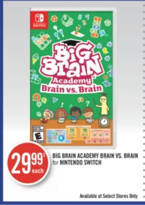 Big brain academy brain vs. brain for nintendo switch