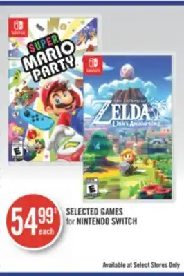 Shoppers Drug Mart Selected games for nintendo switch offer
