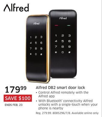 The Source Alfred db2 smart door lock offer