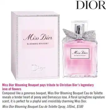 Shoppers Drug Mart Miss dior blooming bouquet eau de toilette spray offer