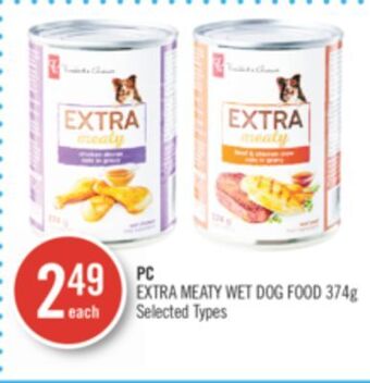 Shoppers Drug Mart Pc extra meaty wet dog food offer