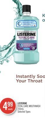 Shoppers Drug Mart Listerine total care mouthwash offer