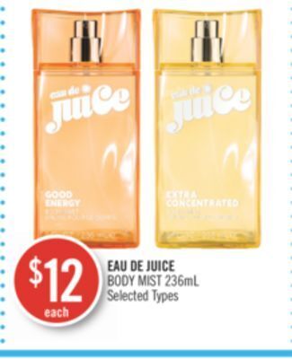 Shoppers Drug Mart Eau de juice body mist offer