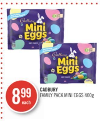 Shoppers Drug Mart Cadbury family pack mini eggs offer