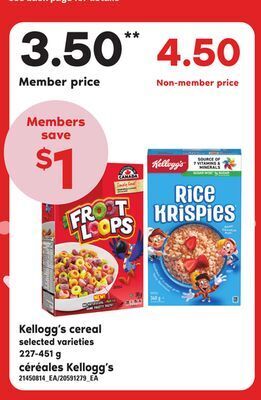 Independent City Market Céréales kellogg's, 227-451 g offer