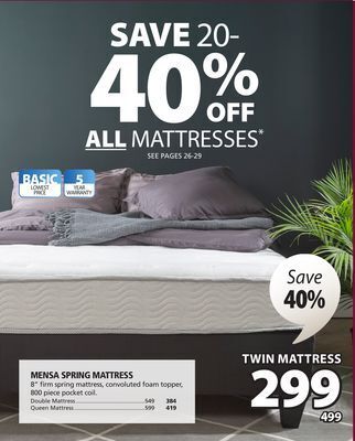 JYSK Mensa spring mattress offer