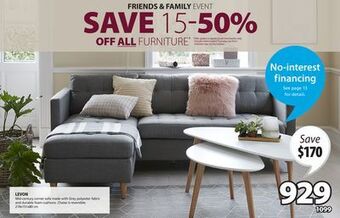 JYSK Levon mid-century corner sofa offer