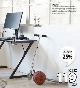 JYSK Halsted gaming desk offer