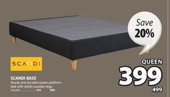 JYSK Scandi base bed offer