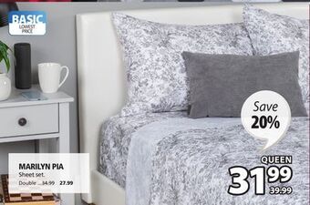 JYSK Marilyn pia sheet set offer