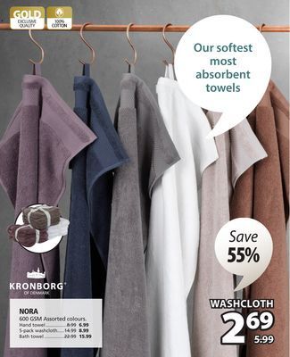 JYSK Kronborg nora washcloth offer