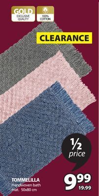 JYSK Tommelilla handwoven bath mat offer