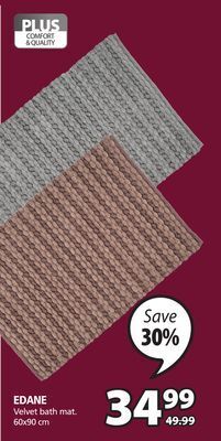 JYSK Edane velvet bath mat offer