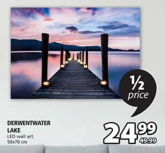 JYSK Derwentwater lake led wall art offer