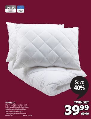 JYSK Noresso duvet and pillow(s) set offer