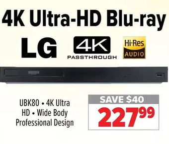 2001 Audio Video Lg 4k ultra-hd blu-ray offer
