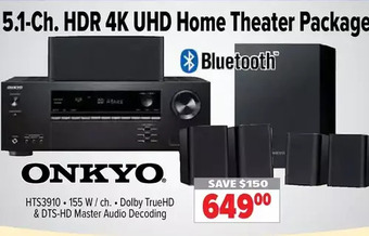 2001 Audio Video Onkyo 5.1-ch. hdr 4k uhd home theater package offer
