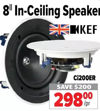 2001 Audio Video Kef 8" in-ceiling speaker offer